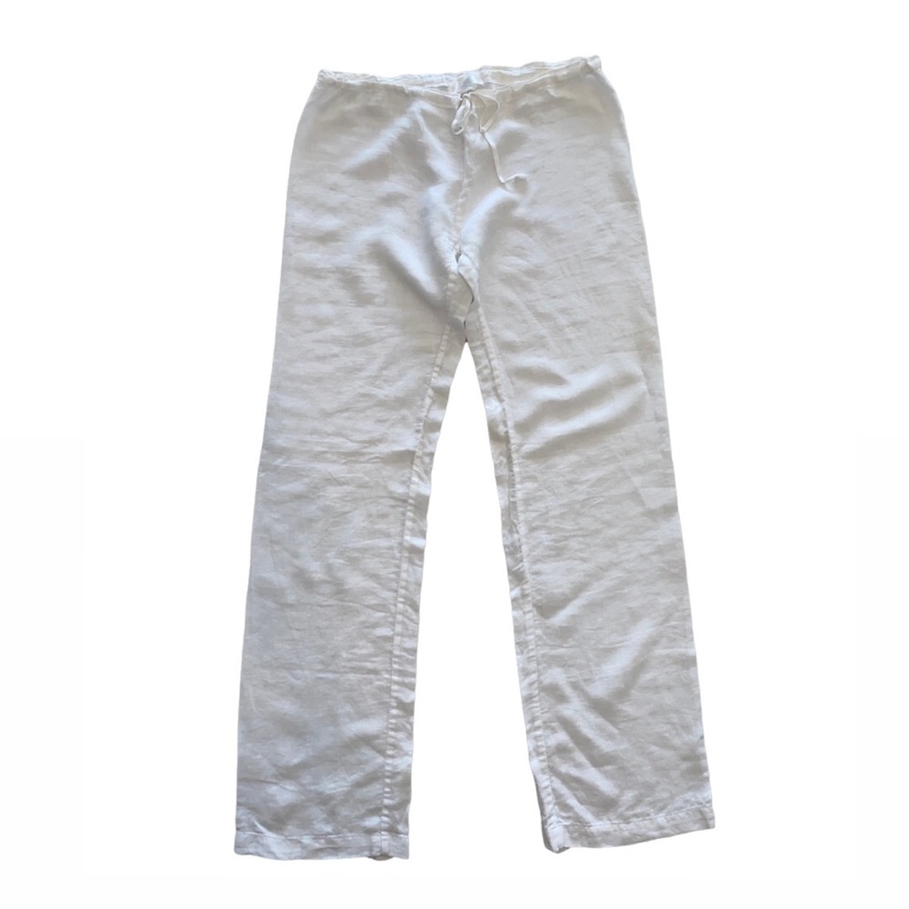 White linen Summer Pants. Size S